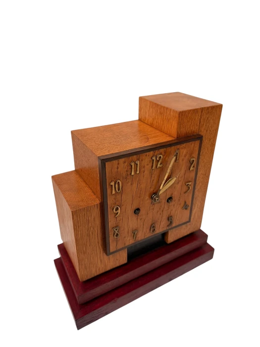 Art Deco Modernist Mantel Clock In the style of Hendrik Wouda, 1920s